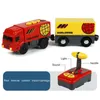 ElectricRC Auto Holz RC Zug Eisenbahn Zubehör Fernbedienung Elektrische Magnetische Schiene Fit Für Alle Marken Track Spielzeug Kinder 230621