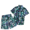 LUXE Designer Chemises Hommes Chemises Costume Hawaii Floral Lettre Imprimer Plage Chemises Hommes Designer Soie Chemises shorts M-3XL ll