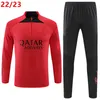 Fato de treino Paris 22 23 MBAPPE homem e criança Jaqueta esportiva 2023 psgs roupa de treino manga longa Camisa de futebol uniforme chandal