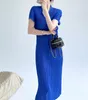 2023 New Luxury ISSEY Fashion Sleeves V-Neck Dress Women's Elegant Dress