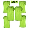 Outros Artigos Esportivos 6 PCS Para Crianças E Adultos Futebol Exercício Pinnies Numerados Camisas de Futebol Colete de Treinamento de Equipe Colete de Prática Esportiva 230621