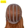 Frange 3684 XiRocks 25 "de long jaune doré bouclés femmes Cosplay Halloween fête cheveux en fibres synthétiques 230621