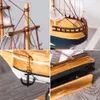 Decorative Objects Figurines Wooden Sailboat Model home decor Mediterranean Style Home Decoration Accessories Creative Decor Birthday Gift 230621