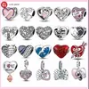 925 Silber Perlen Charms passen Pandora Charm Unendliche Liebe Herz Charm Hund Katze Pfote Puzzle Mutter Schwester