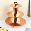 Bakvormen Gereedschap Nuttig Cake Rack Paper Stand 3 Lagen Dessert Tafel Cupcake Display Toren Ruimtebesparend