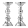 Lot De 2 Bougeoirs En Fer Décoration De Table Bougeoir Chic Pour Mariage Argent Doré Noir