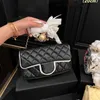 Geldbörsen Umhängetasche Grid 2024 Neue Tasche Mini C Ling Echtes Leder Mann Goldene Kugelkette Quadratische Umhängetasche Vielseitig Lässig Klein Duftender Stil Damen Luxushandtaschen