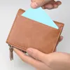 Wallets Fashion Men's Coin Purse Classic PU Leather Short Wallet Zipper Business ID Bank Holder Mini Male Money Clutch Bag