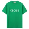 CE Classic Mens Casual T Shirt Summer Short Sleeve Prosty litera logo szczupłe i oddychające para mała okrągła szyja top