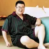 Męska odzież sutowa jedwabne mężczyźni letnia piżama z szortami wypoczynek