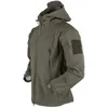 Jachtjassen Winter Soft Shell Tactical Jacket Outdoor Fleece Warm Winddicht Waterdicht Hooded Jassen Mannen Militaire Combat Kleding