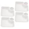 Set di posate 4 pezzi Piatti di sushi giapponese Vassoio da portata in plastica Set di patatine fritte Antipasto Piatto di formaggio Piatto quadrato