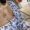 Designerskie naszyjniki Choker łańcuch l-litera wisiorki 18k złota platowana mosiężna mosiężna moda masy