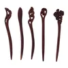 Клипы для волос Barrettes семидюймовые крепкие деревянные палочки резные листья вихтные рога