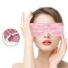 Urządzenia do pielęgnacji twarzy Jade Eye Rose kwarc naturalny maska ​​masażer zimny terapia cieplna spać Uproście zmęczenie skórę narzędzie urody 230621