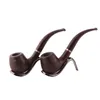 Smoking Pipes Wholesale and direct sales of 9mm filter detachable wood grain curved handle tobacco pipes