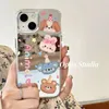 Top Designer Cartoon mirror case iPhone 13 14 Pro Max 12 Mini 11 Xs XR X 8 7 Plus Cubierta trasera impresa Deluxe funda protectora de cobertura completa