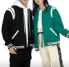 2030 créateur de veste printemps et automne saisons veste mince couple de rue rue hip-hop classique rétro baseball couleur pure décontracté