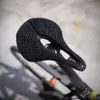 Велосипедные седла ZTTO BICYCLE 3D Печать седло углеродные рельсы Ti Power Power Matervation Комфортный дорогой MTB Seat Honeycomb подушка 230621