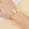 Alfabetsmycken handgjorda diy pärlor Sea Shell Pärlor Letter A ~ Z Charm Armband för älskare flickor armbandsmycken
