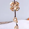 Decorative Figurines Crystal Four-leaf Clover Interior Accessories Car Jewelry Pendant Rearview Mirror Hanging