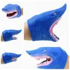 Puppets Shark Puppet Children's Soft Rubber Animal Head Glove Model Children's Dinosaur Doll Triangle T-Rex Dummy Animal Puppet 230621