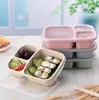 Lunch box eco friendly Wheat straw school bowls fast food seperated lunch boxex food grade PP lunch boxes student portable bento box LXL264