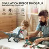 Electricrc Animals Remoter Control Dinosaur Toys KidsRCElectric Walking Jurassic SimulationVelociraptor Toy with LED Light and Roaring 230621