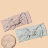 Accessoires pour cheveux 24 Pcs/Lot bandeaux en tissu doux avec noeud né tout-petits noeud Turban bandeau cadeau de douche de bébé