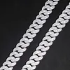 Cena Paseed Diamond Tester 18mm Miami Cuban Link Chain S925 srebrny 3 rzędy Iced Out z księżniczką Moissanite naszyjnik