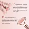 Home Beauty Instrument 5 in 1 24K Gold Bar Face Massager Electric Vibrating Rose Quartz 3D Roller Lifting Body Gua Sha Jade 230621