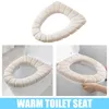 Toalettstolskydd täcker varma houden pompoen patroon Closestool Mat Breien Zachte o-Vorm Pad toalettbril Wasbe Badkamer Accessoires