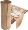 Chemin de table 10 mètres chemin de table ruban rustique rouleau toile de jute chemins de table 4 tailles 5 cm/10 cm/15 cm/30 cm Jute naturel fête de mariage en toile de jute 230621