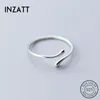 INZATT Echt 925 Sterling Zilveren Geometrische Verstelbare Ring Voor Mode Vrouwen Party Fijne Sieraden Minimalistische Punk Accessoires