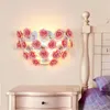 Wall Lamps Modern Garden Rose Iron Flower Lights Romantic Korean Bedroom Lamp Home Lighting Fixtures