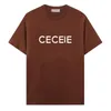 CE Classic Mens Casual T shirt Summer Short Sleeve Simple Letter Print Logo Slim and Breathable Couple Small Round Neck Top