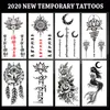 Temporary Tattoos 100Pcs Waterproof Flower Tattoo Sticker Wholesales Snake Rose Flash Wolf Lion Body Art Arm Fake Sexy Women Sleeve 230621