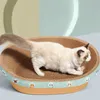 Cat Furniture Scratchers Oval Cat Scratferboard Plage Cardboard Pad Round Round Cat Scratfer Lounge Bed Sofa Cat Scratch Scratch Bed للقطط الداخلية 230621