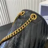 Designer-Schultertasche mit Kette, modisch, faltbar, Vintage-Lederhandtasche, gehobene Umhängetaschen, Abendtaschen, Clutch-Taschen, Geldbörsen, Damen-Geldbörse