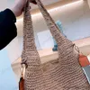 Raffia halm väska strandväska namn märke väska handväska plus axel rem design ihålig stor kapacitet hink väska kvinnor crossbody väska stor kapacitet shopping väska 230502