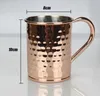 16oz Moskva Mule Beer Cup Moskva Mule mugg koppar mugg rosguld hamrade kopparpläterade dricksvaror 6 st