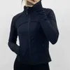 Długie joga stroje z rękawem Sportowa kurtka sportowa Lu-38 Kobiety zip fitness zimowa ciepła siłownia Top Activewear Running Coats trening v3ry