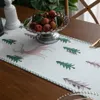 Tafelloper Kerstboom Tafelloper Winter Vakantie Kerst Elanden Eetdoek Placemat Jaar Thuis Keuken Rustieke Decoraties 230621