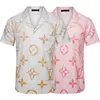 Summer Mens Designer Shirt Letter Printed Cotton Beach Shirts Short Sleeve Fashion Collar Printing Casual Clothing Asian Size Polo Kläderstorlek M-3XL MM