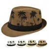 Bonnets Beanie/Skull Caps Mode Homme Casual Outdoor Beach Sun Protection Coconut Tree Jazz Cap