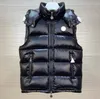 Monclair Men's Vest Monc Ler Down Vest Jacket Hooded Winter Fluffy Vest Jacket Embroidered Badge Wart Coat Full Label Jacket0u43