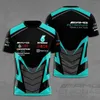 남자 티셔츠 대형 티셔츠 말레이시아 국립 석유 포뮬러 ONE F1 팀 3D 짧은 슬리브 2023 TZQW TZQW