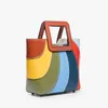 Frauen Handtasche Modenschau Multi-Color Eimer Design Umhängetasche Umhängetaschen Handtaschen Geldbörse Echtes Leder Gute Qualität kostenloser Versand