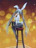 Dekorativa föremål Figurer Anime Roll Kasugano Sora Figure Rabbit Girl Black Silk Sexig Model Toy Gift 17cm Action Doll Pressing Instant Noodles 230621