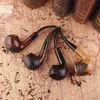 Smoking Pipes 9mm flue sandalwood carved pipe in stock